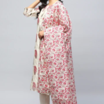 royal crimson embroidered anarkali suit set